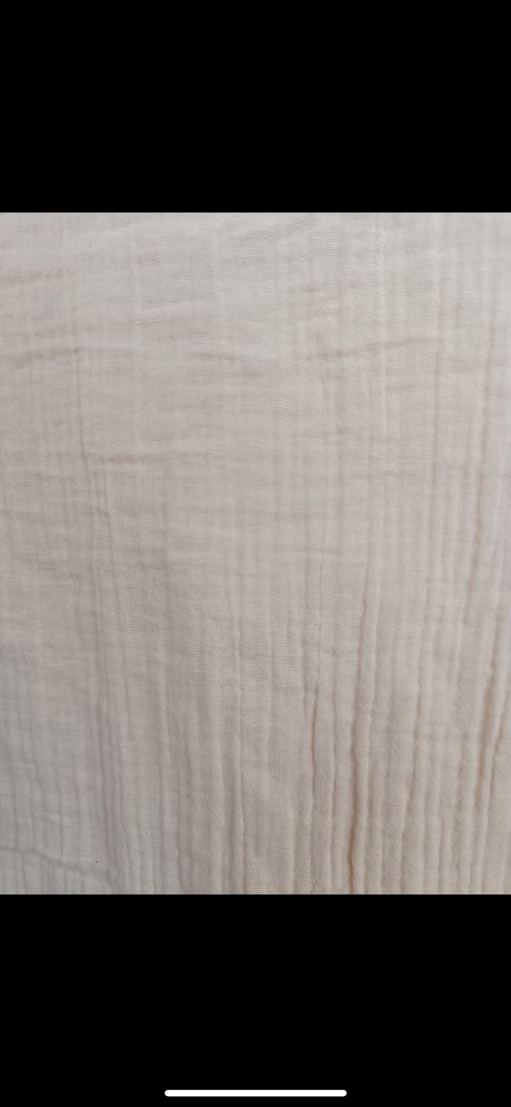 Women's Cream Crinkled Long Sleeve Button-Up Shirt