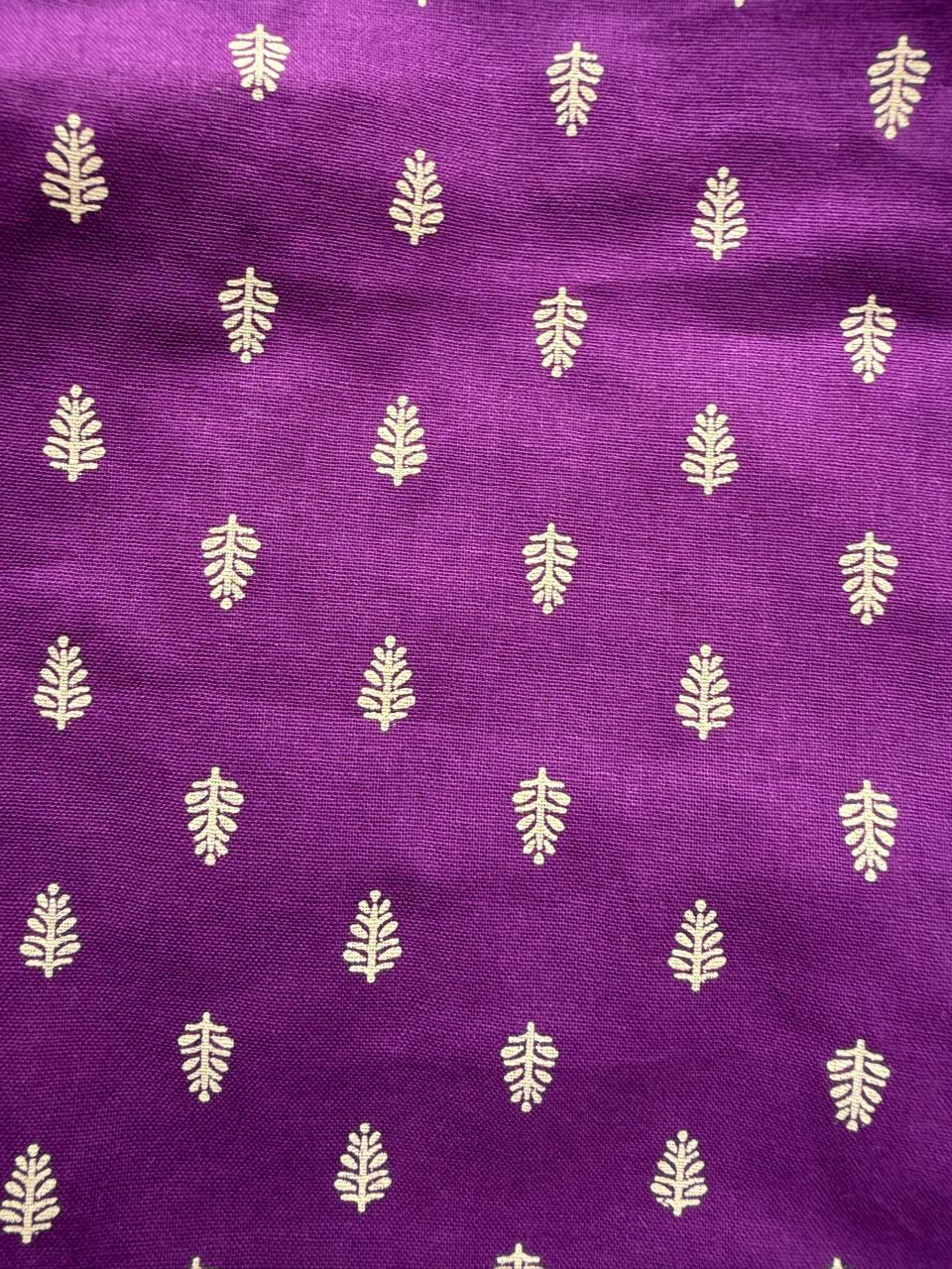 Women's Purple Printed 3/4 Sleeve Kurti