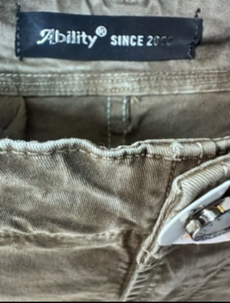 Men's ABILITY Khaki Cargo Pants with Pockets