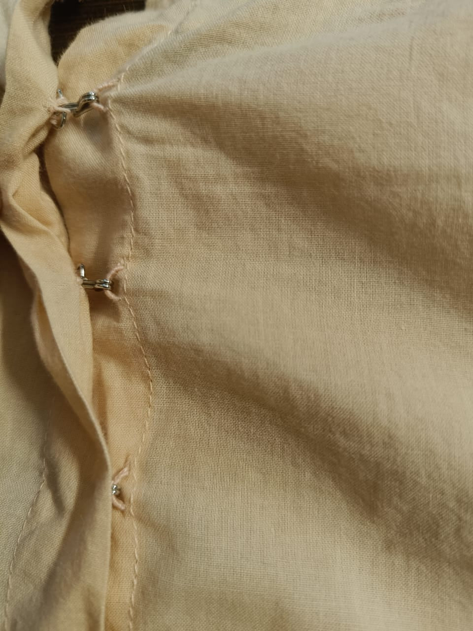 SEHER Peach Embroidered Cotton Top