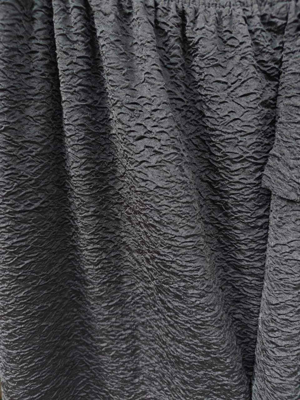 Women's Navy Blue Textured Wide Leg Trousers