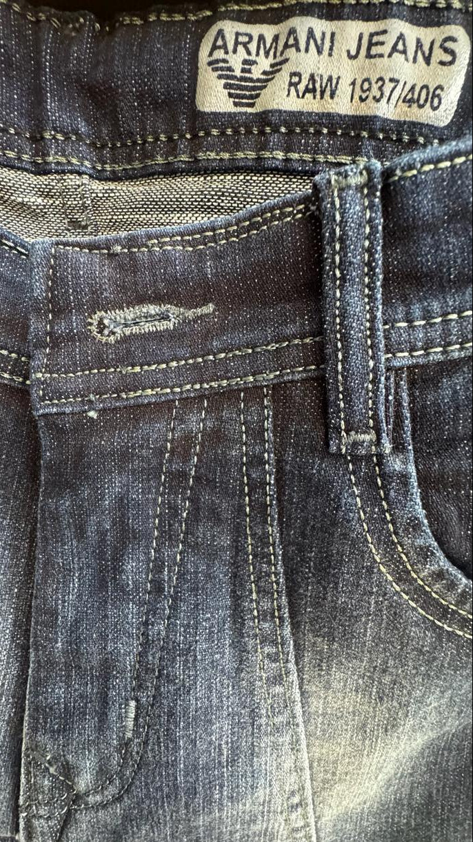 Men's Armani Jeans Raw 1937/406 Dark Blue Slim Fit Denim