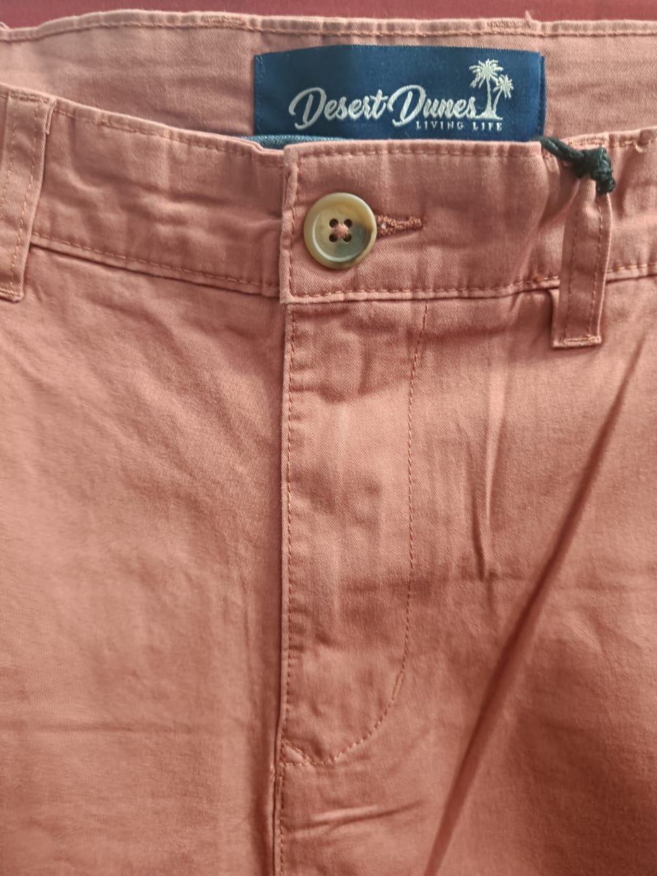 Men's Desert Dunes Rust Cotton Blend Regular Fit Knee-Length Shorts