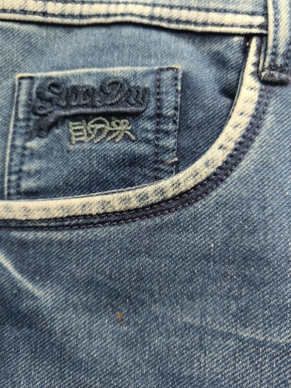 Superdry Men's Blue Washed Denim Jeans