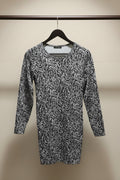 ATTIRE HUB Women's Black & White Zebra Print V-Neck 3/4 Sleeve Top