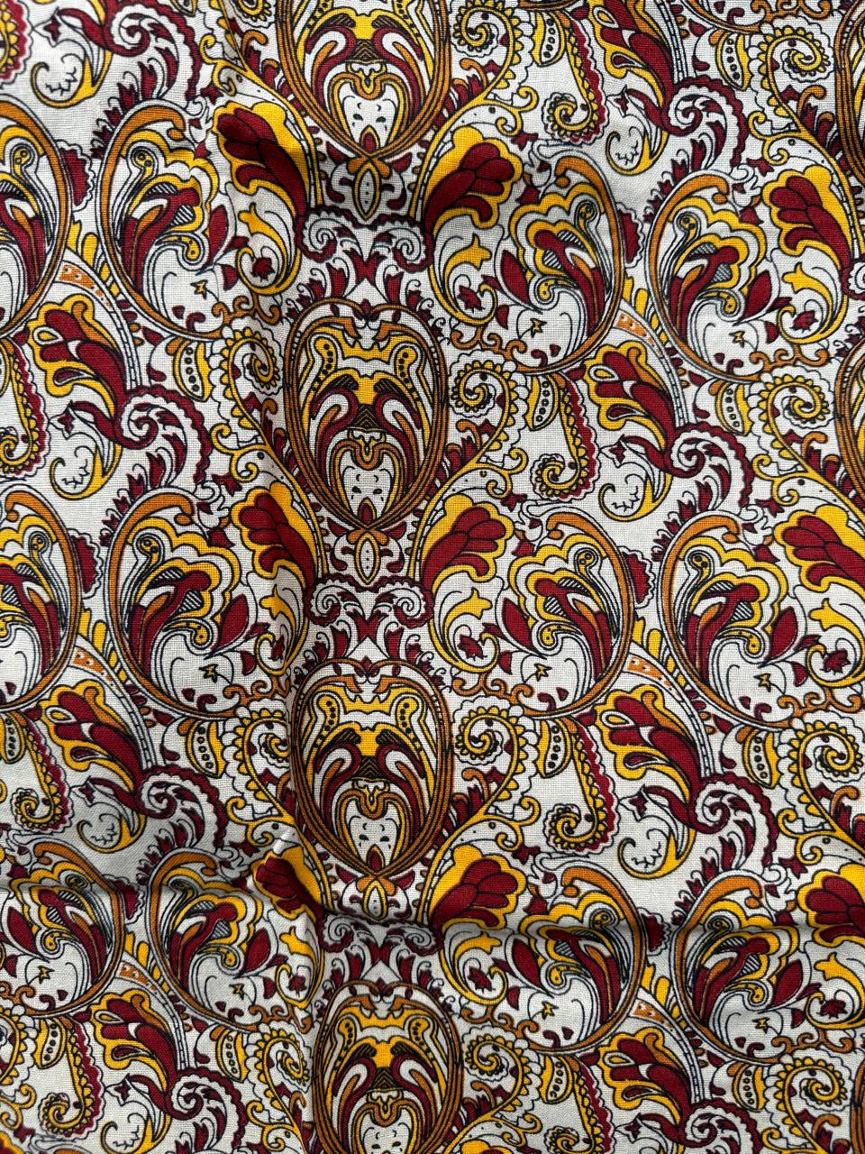 Women's Multicolor Paisley Print V-Neck Tunic Top