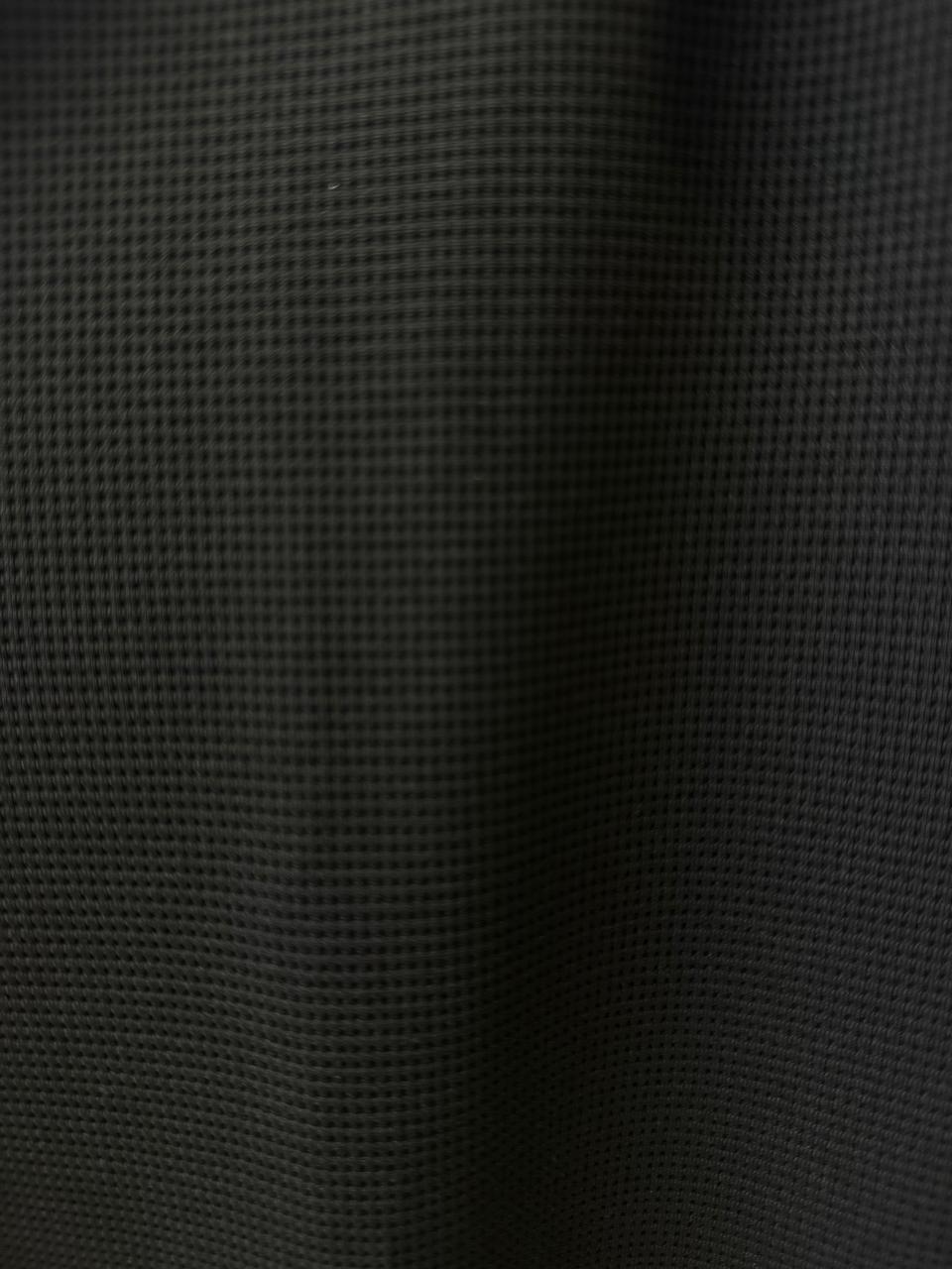 Burberry Men's Black Waffle Knit Polo Shirt with Nova Check Trim