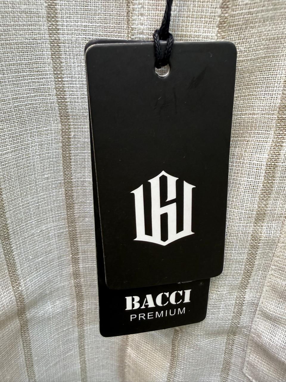 Men's BACCI PREMIUM Off-White Striped Full Sleeve Casual Shirt