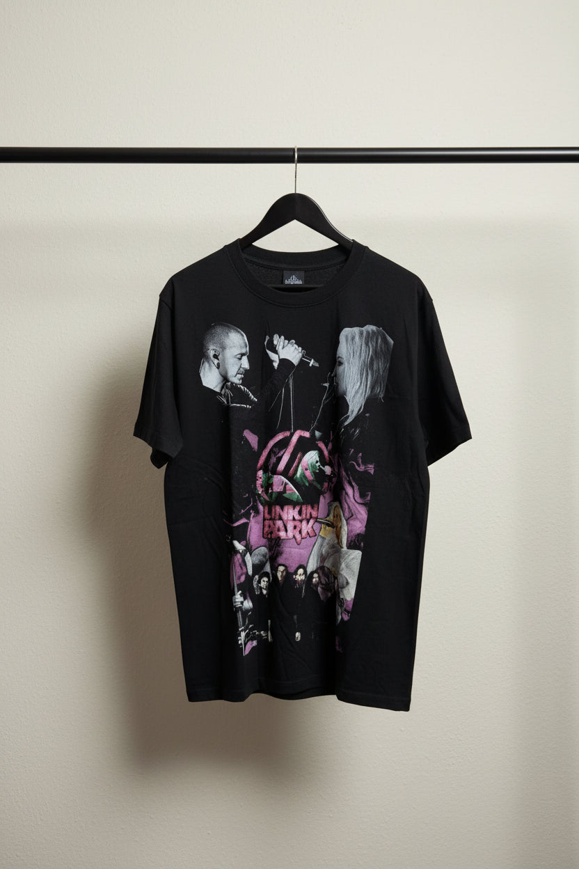 Thananbat Linkin Park Graphic Print Black Cotton T-Shirt