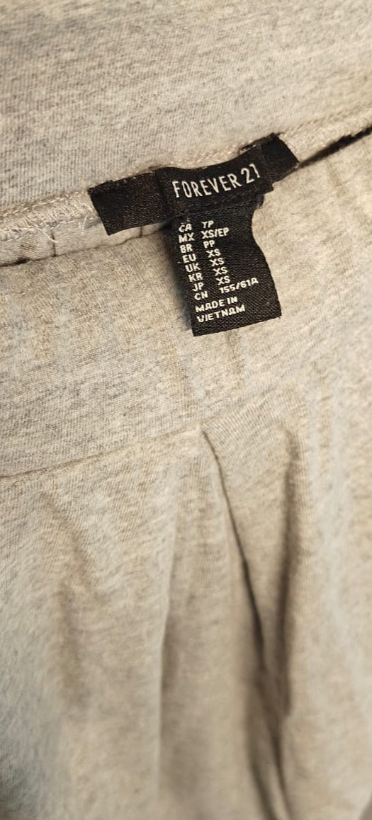 Forever 21 Grey Pleated Mini Skirt