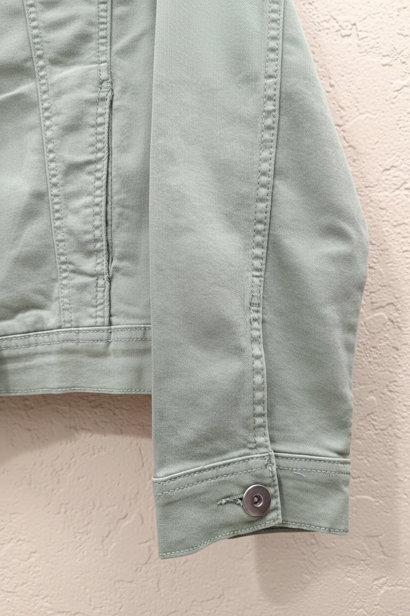 Amara Reya Women's Green Denim Jacket