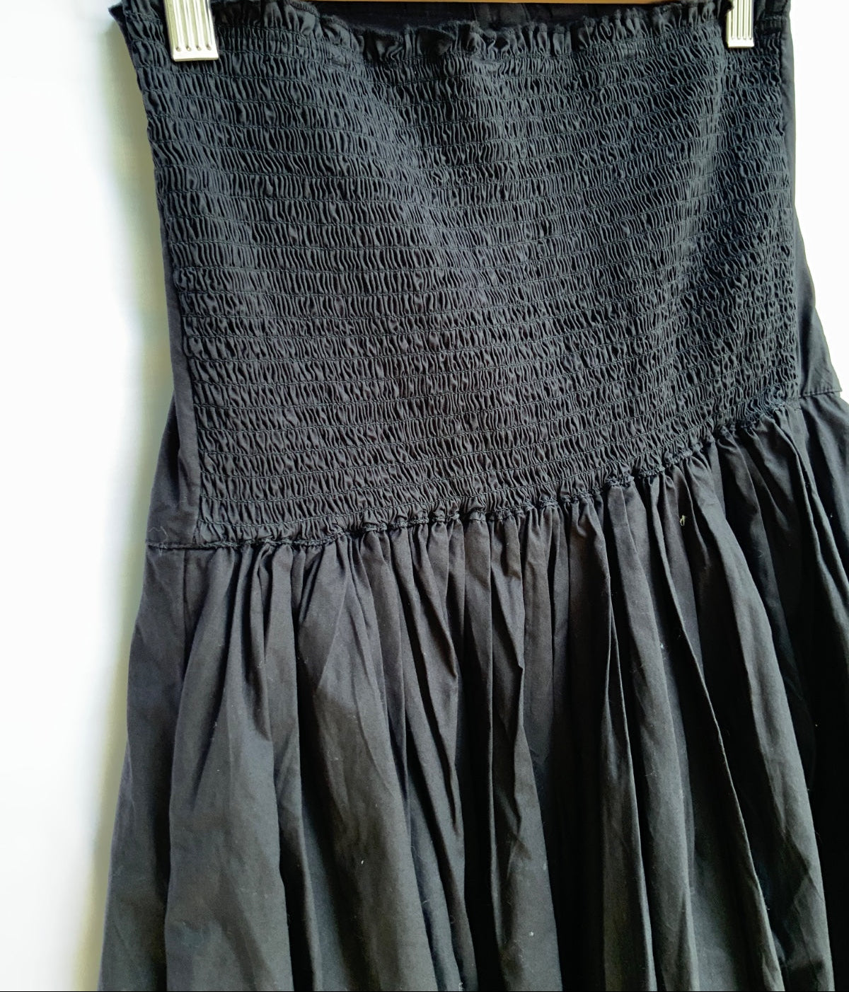 Black Strapless Button-Front A-Line Maxi Dress by The Label Life