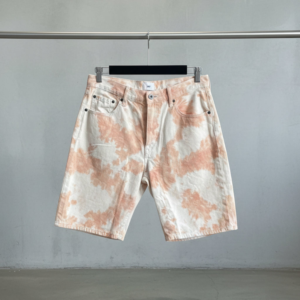 H&M Relaxed Fit Tie-Dye Denim Shorts