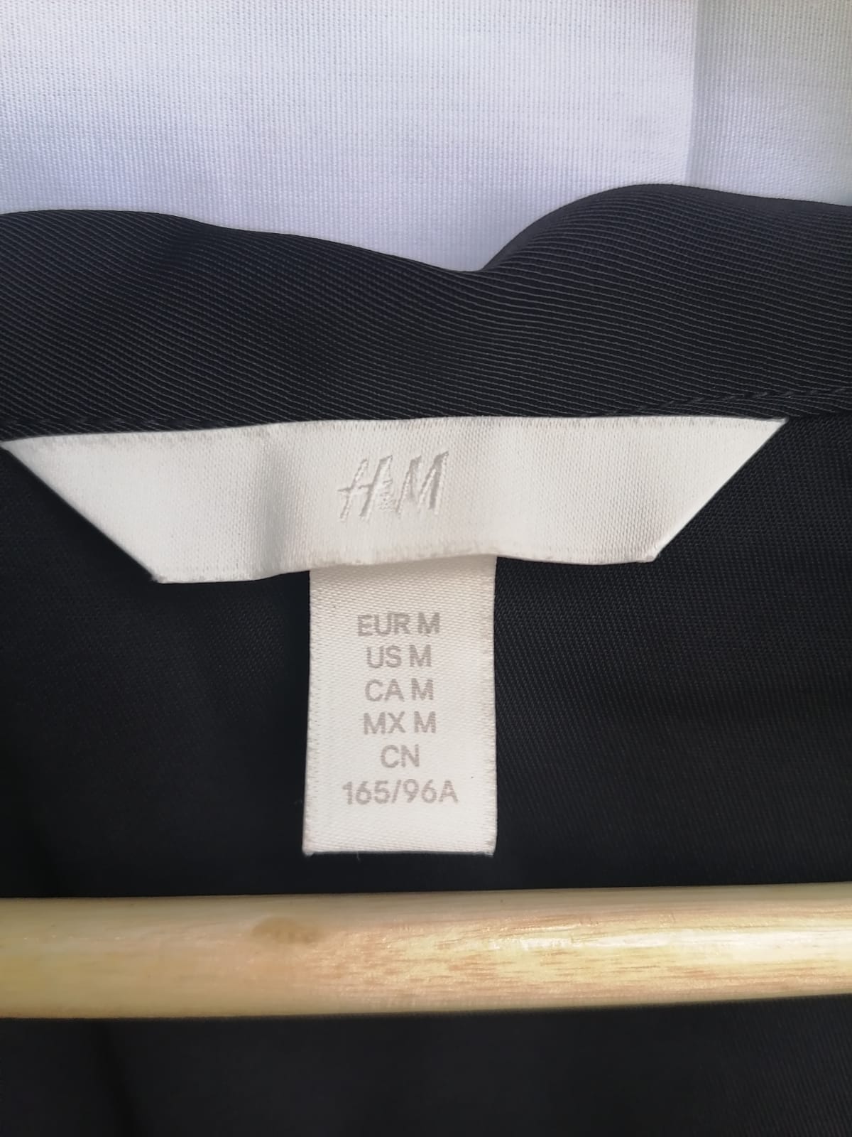 H&M Black Ruffled V-Neck Blouse