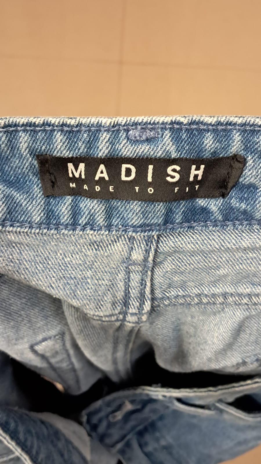MADISH Women's Blue Wide Leg Denim Jeans