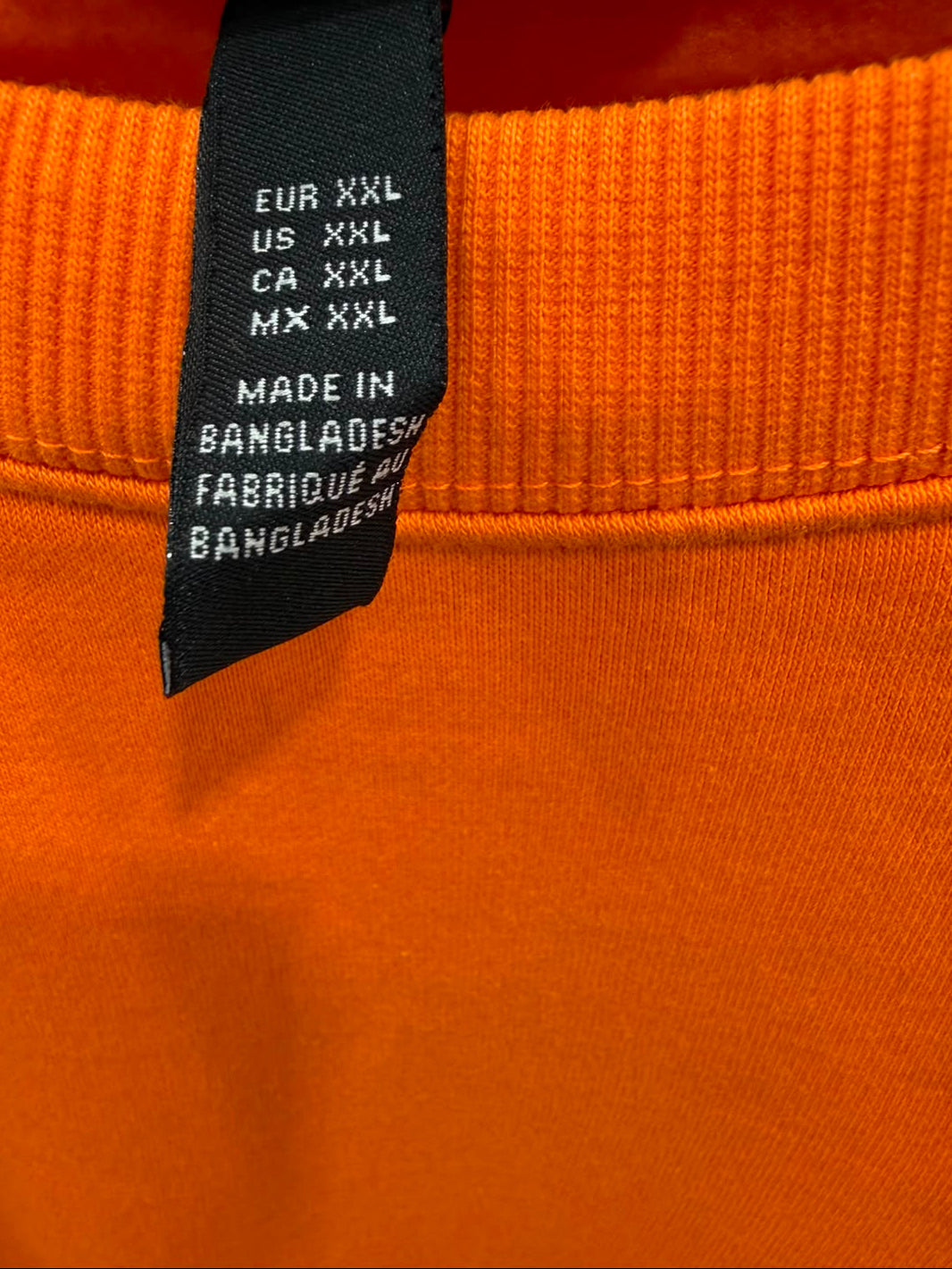 Orange Crew Neck Oversized Sweatshirt