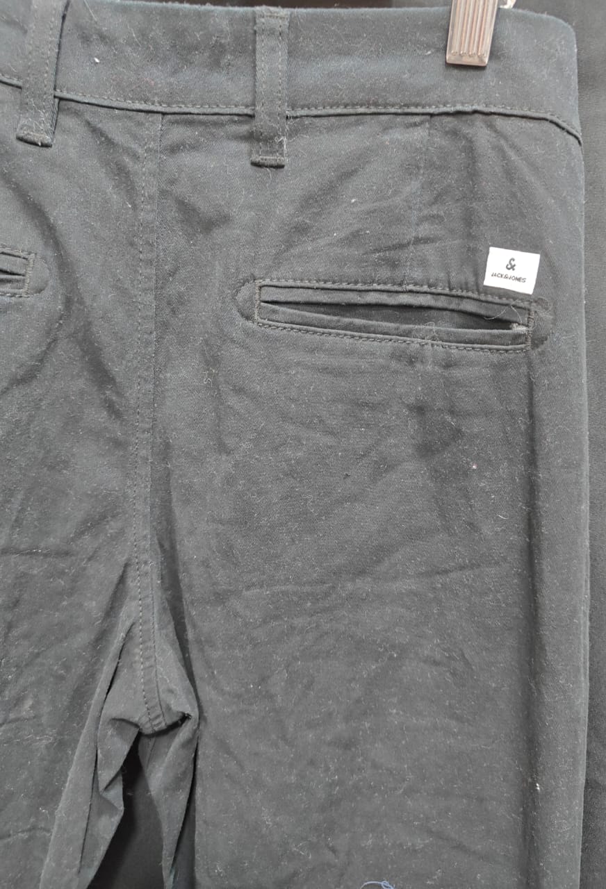 Men's Jack & Jones Black Slim Fit Trousers