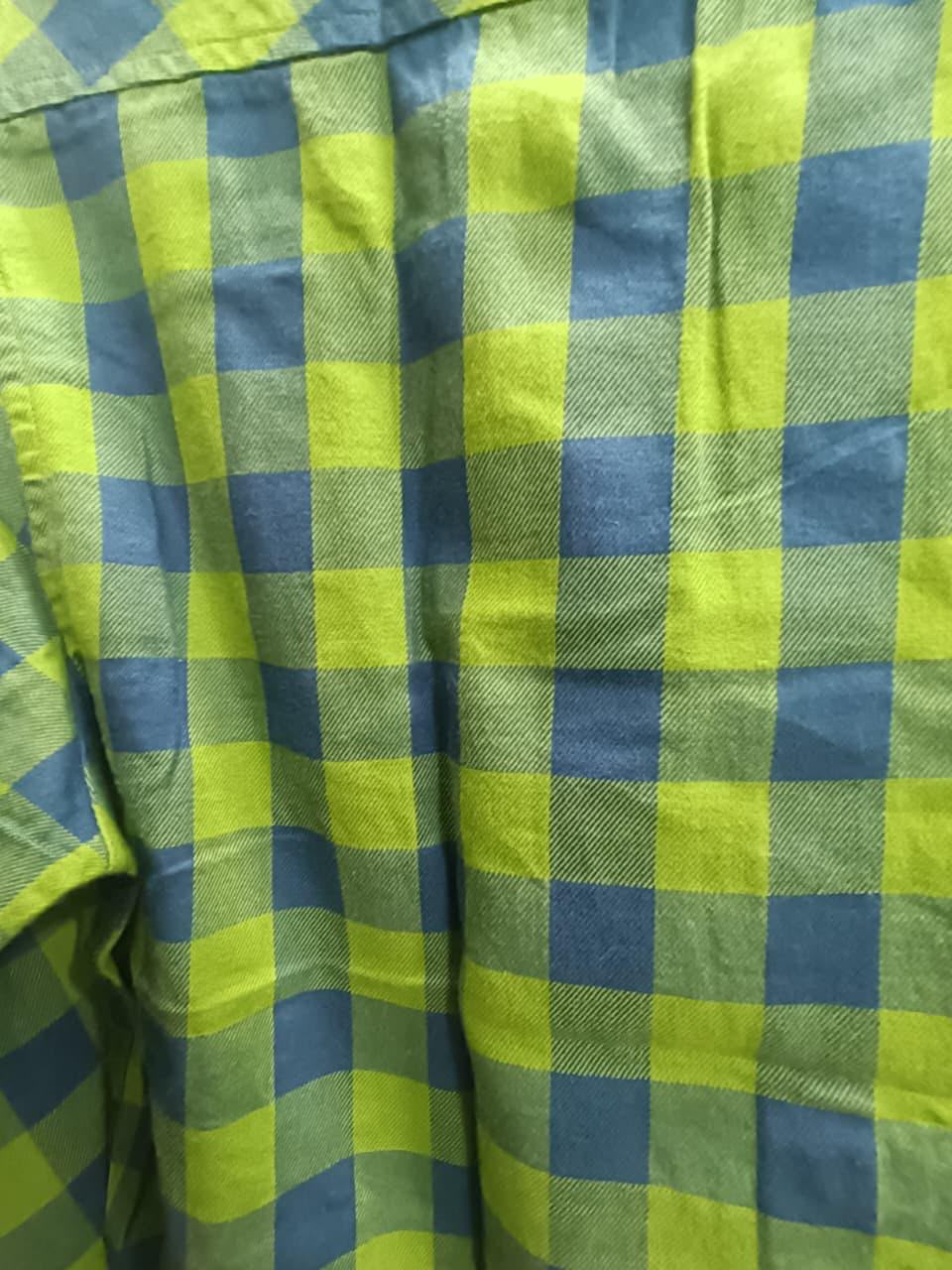 MARK ME Men's Green & Blue Plaid Slim Fit Casual Shirt