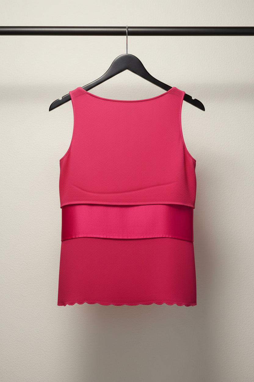 Seema Nanda Hot Pink Layered Sleeveless Top