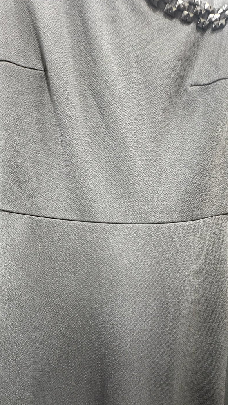 KAZO Grey Embellished Sleeveless Bodycon Midi Dress