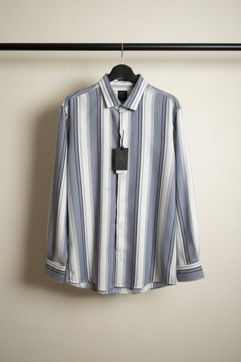 RARE RABBIT Men's Multicolor Striped Long Sleeve Casual Shirt