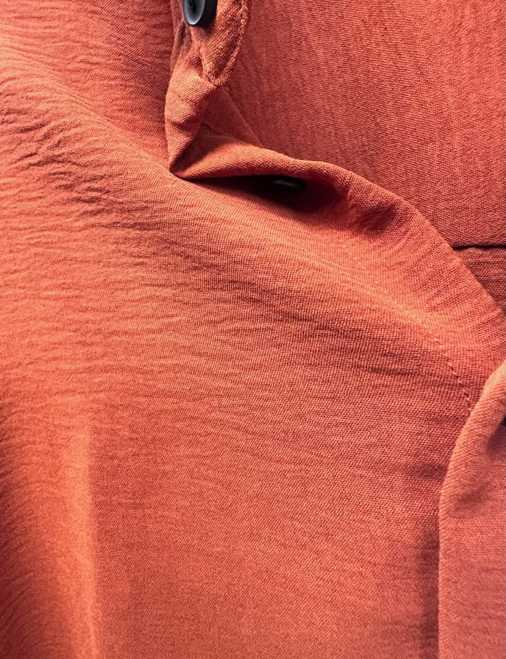 Men's Friend Club Orange Textured Casual Shirt