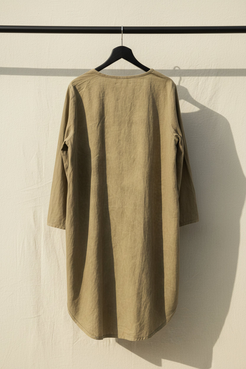 ZARA Women's Khaki Green Zip-Up Dress