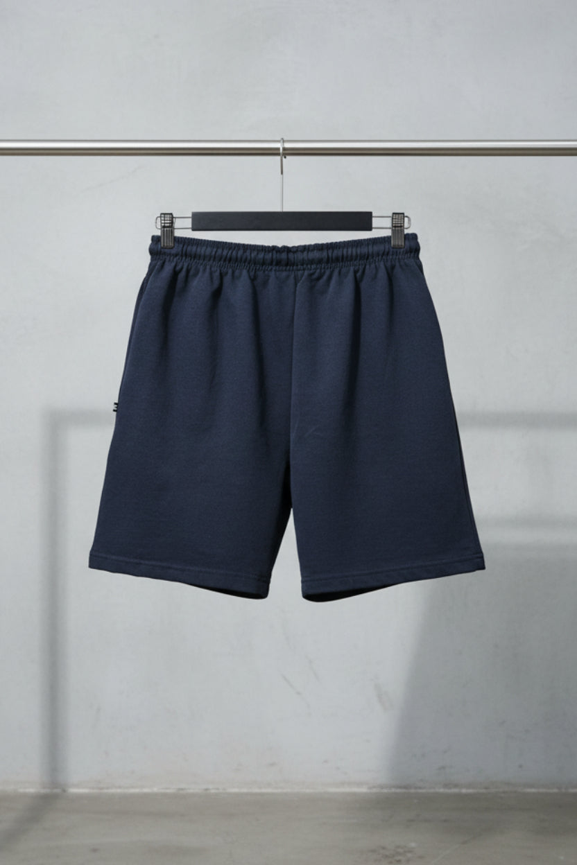 Men's Black Graphic Print Drawstring Fleece Shorts