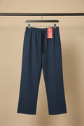 Women's Navy Blue Textured Drawstring Lounge Pants
