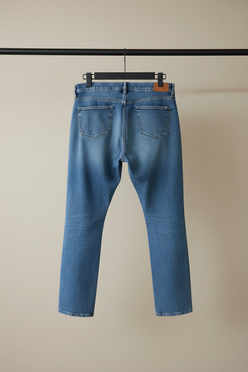 Flying Machine Men's Blue Straight Fit High-Rise Denim Jeans