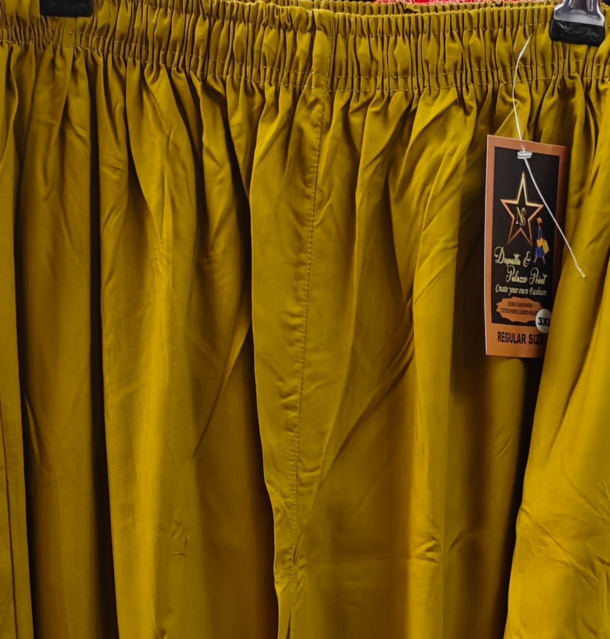 Women's Black Star Mustard Yellow Solid Palazzo Pants