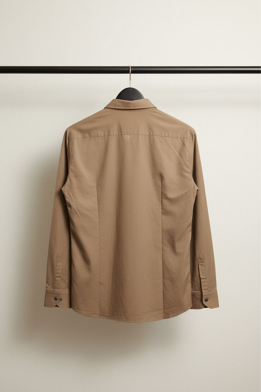 Men's Brown Full Sleeve Casual Shirt