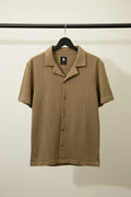 Element Men's Brown Short Sleeve Collared Shirt