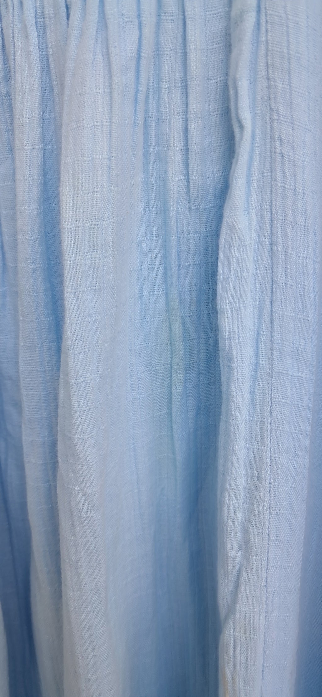 Alankriti By Tanu Sky Blue Smocked A-Line Midi Dress