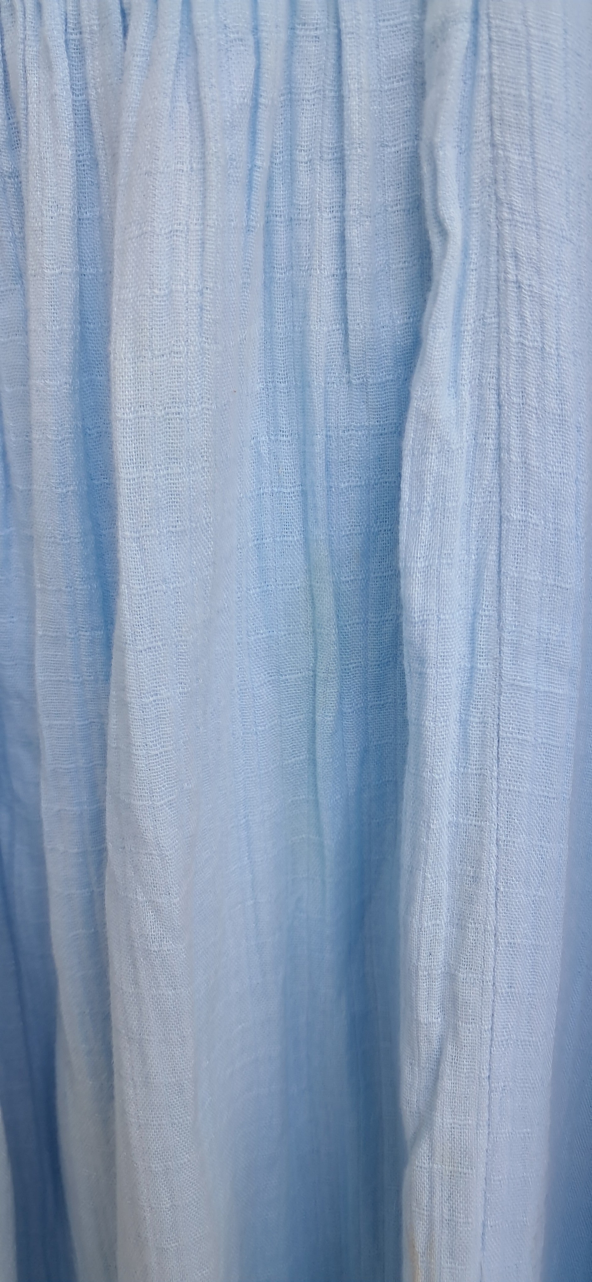 Alankriti By Tanu Sky Blue Smocked A-Line Midi Dress