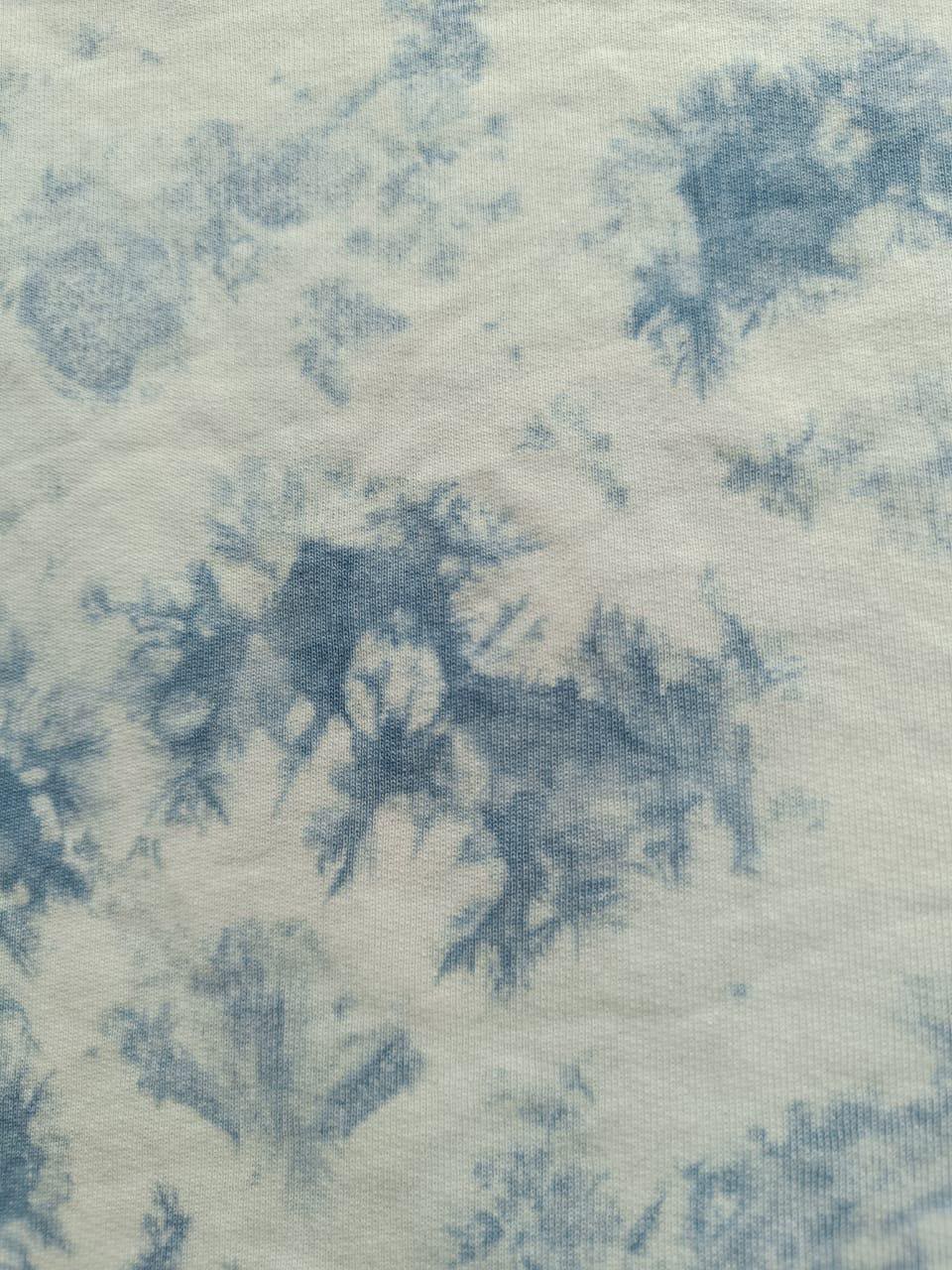 SUPER BRAND  Blue & White Tie-Dye Short Sleeve T-Shirt