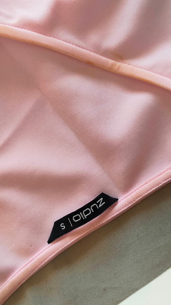 Zudio Pink Sleeveless V-Neck A-Line Mini Dress