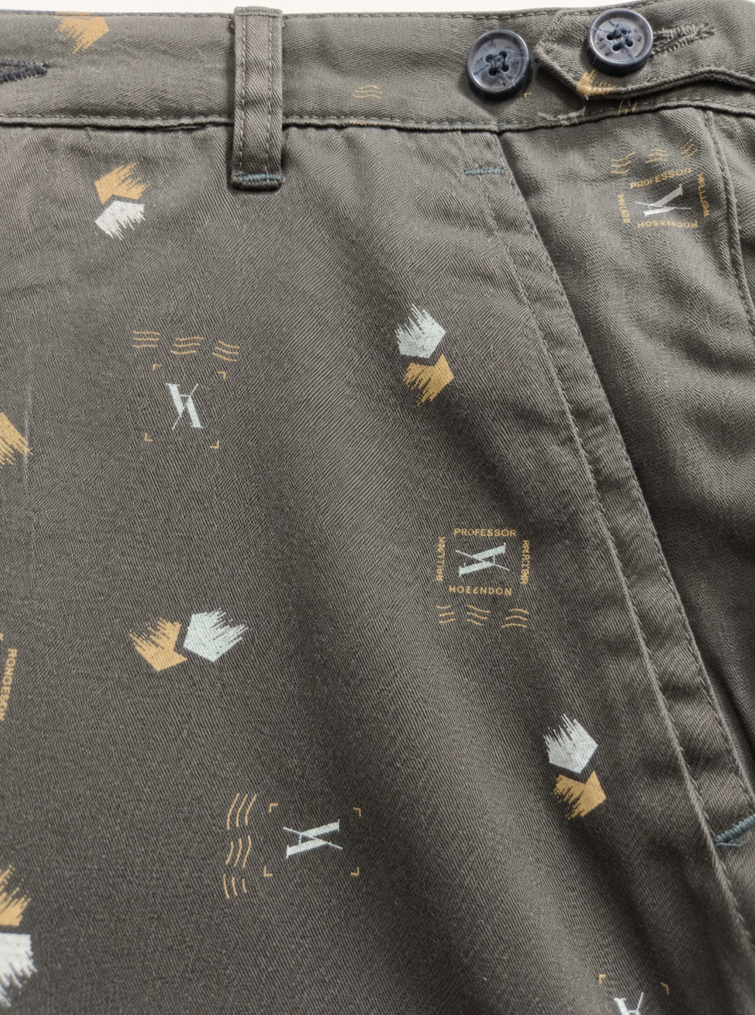 Men's Grey Printed Knee-Length Shorts