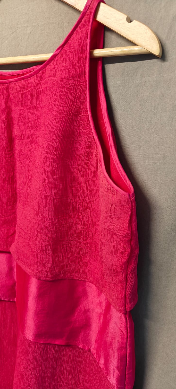 Seema Nanda Hot Pink Layered Sleeveless Top