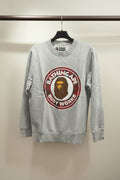 A Bathing Ape Busy Works Logo Grey Sweatshirt
