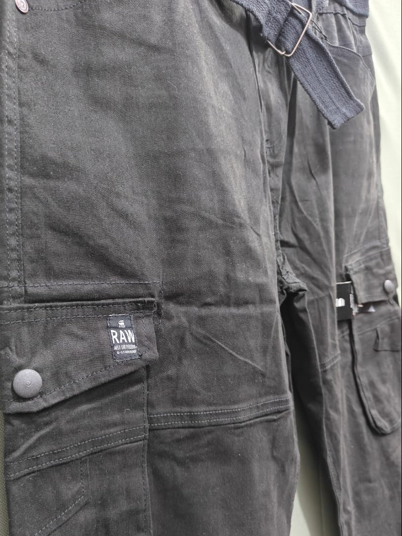 G-STAR RAW Men's Black Regular Fit Cargo Pants