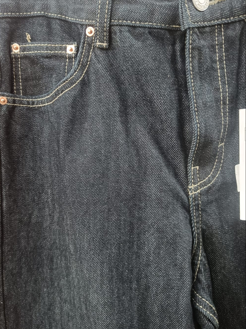 PULL&BEAR Women's Dark Blue Straight Fit Denim Jeans