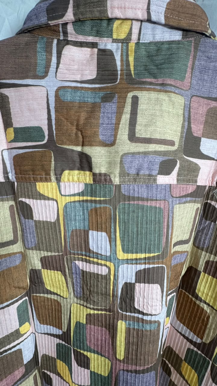 I DOZ PLUS Multicolor Abstract Pattern Corduroy Shirt