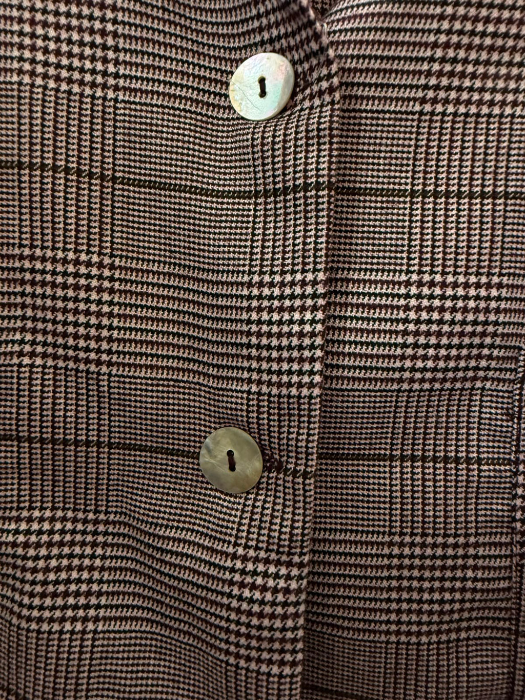 Women’s Brown Plaid Regular Fit Blazer Jacket