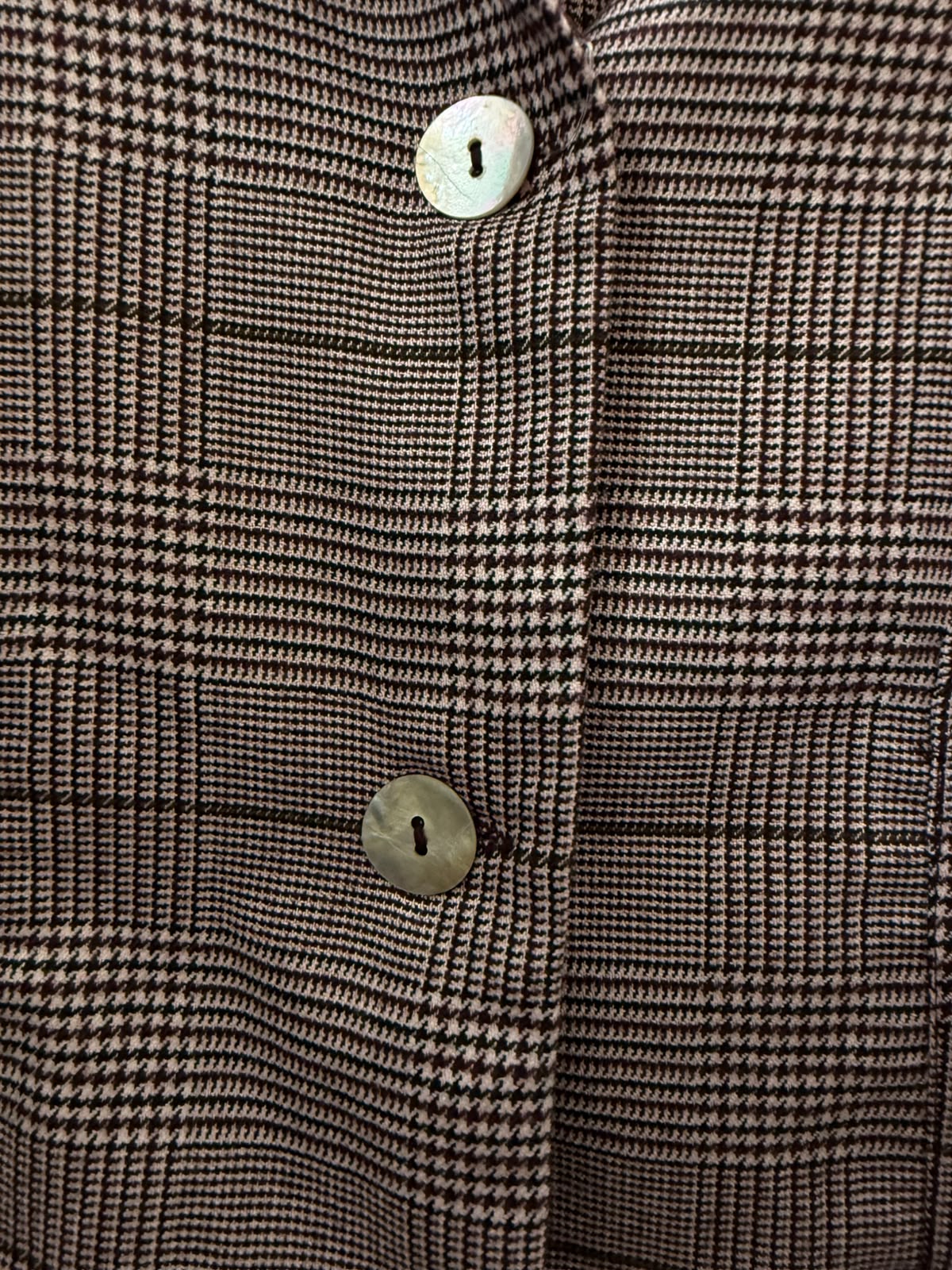 Women’s Brown Plaid Regular Fit Blazer Jacket