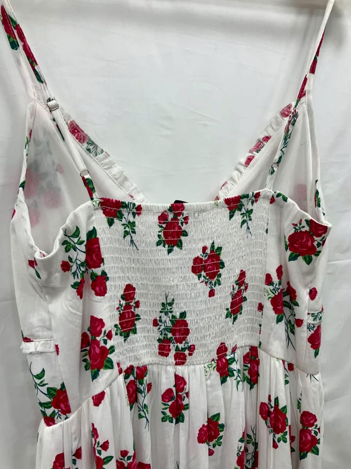 Silver CAT Women's White Floral Print Midi Dress