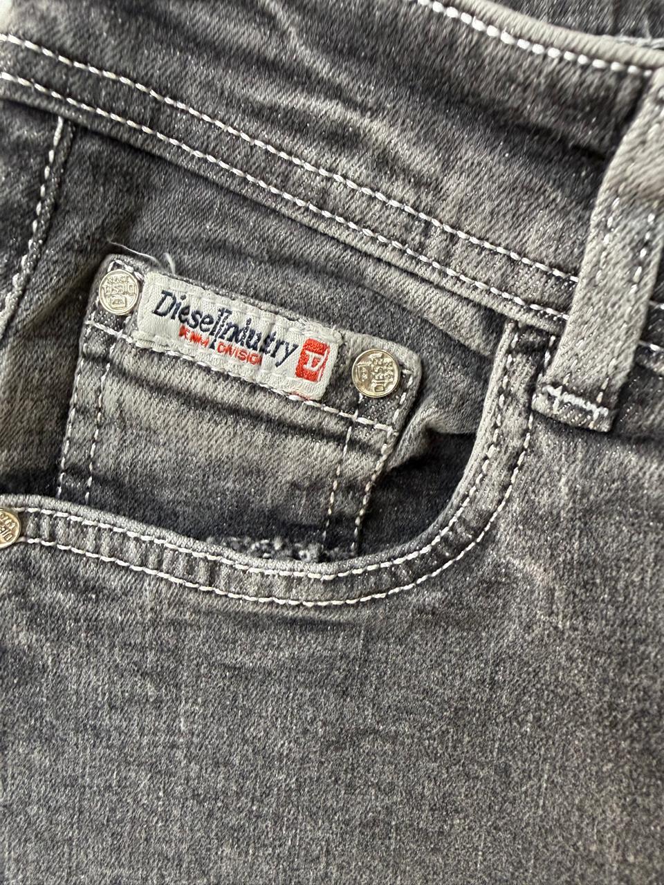 Diesel Industry Men's Black Distressed Slim Fit Jeans
