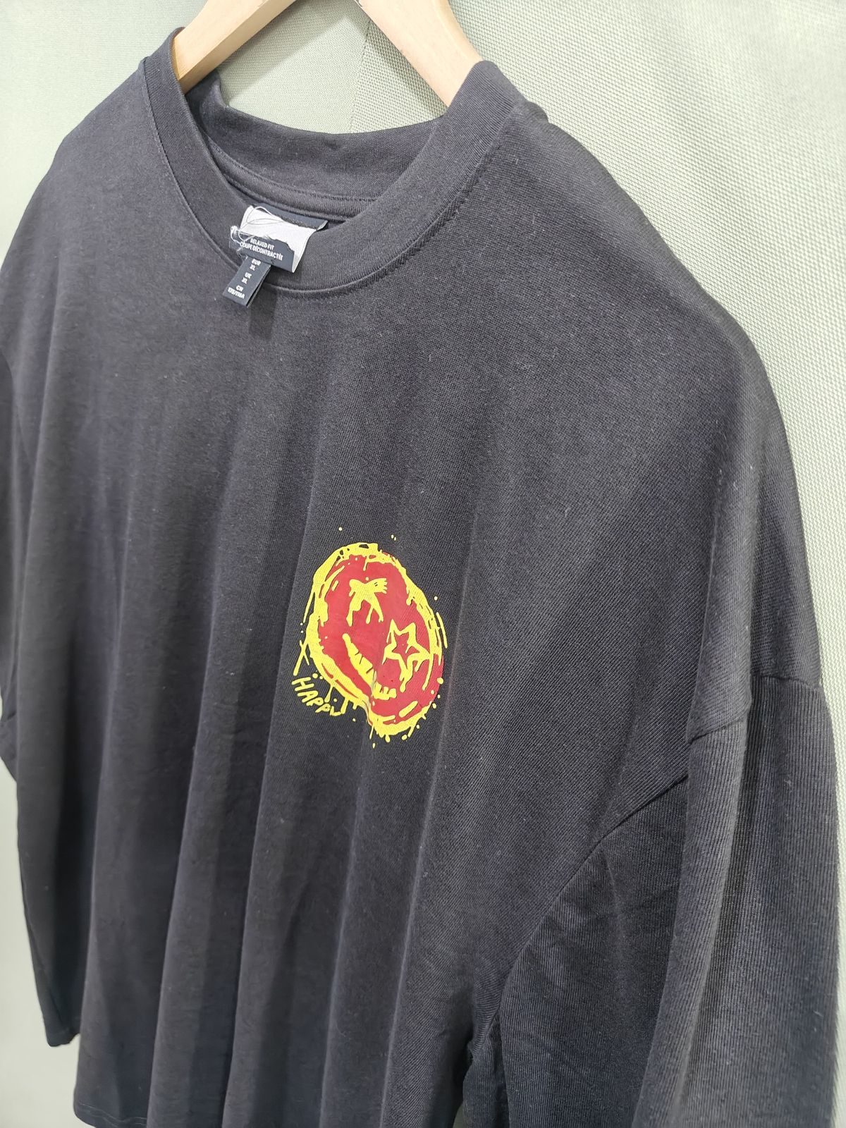 Dark Grey Relaxed Fit Graphic T-Shirt