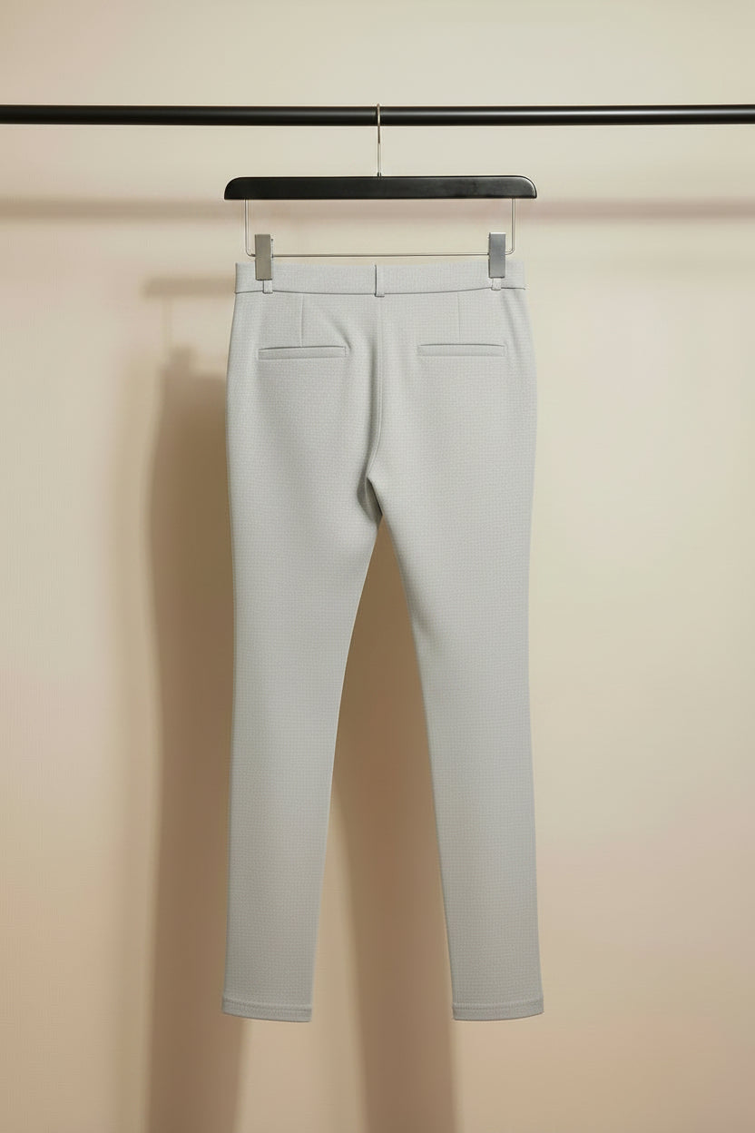Women's Light Grey Slim Fit Trousers