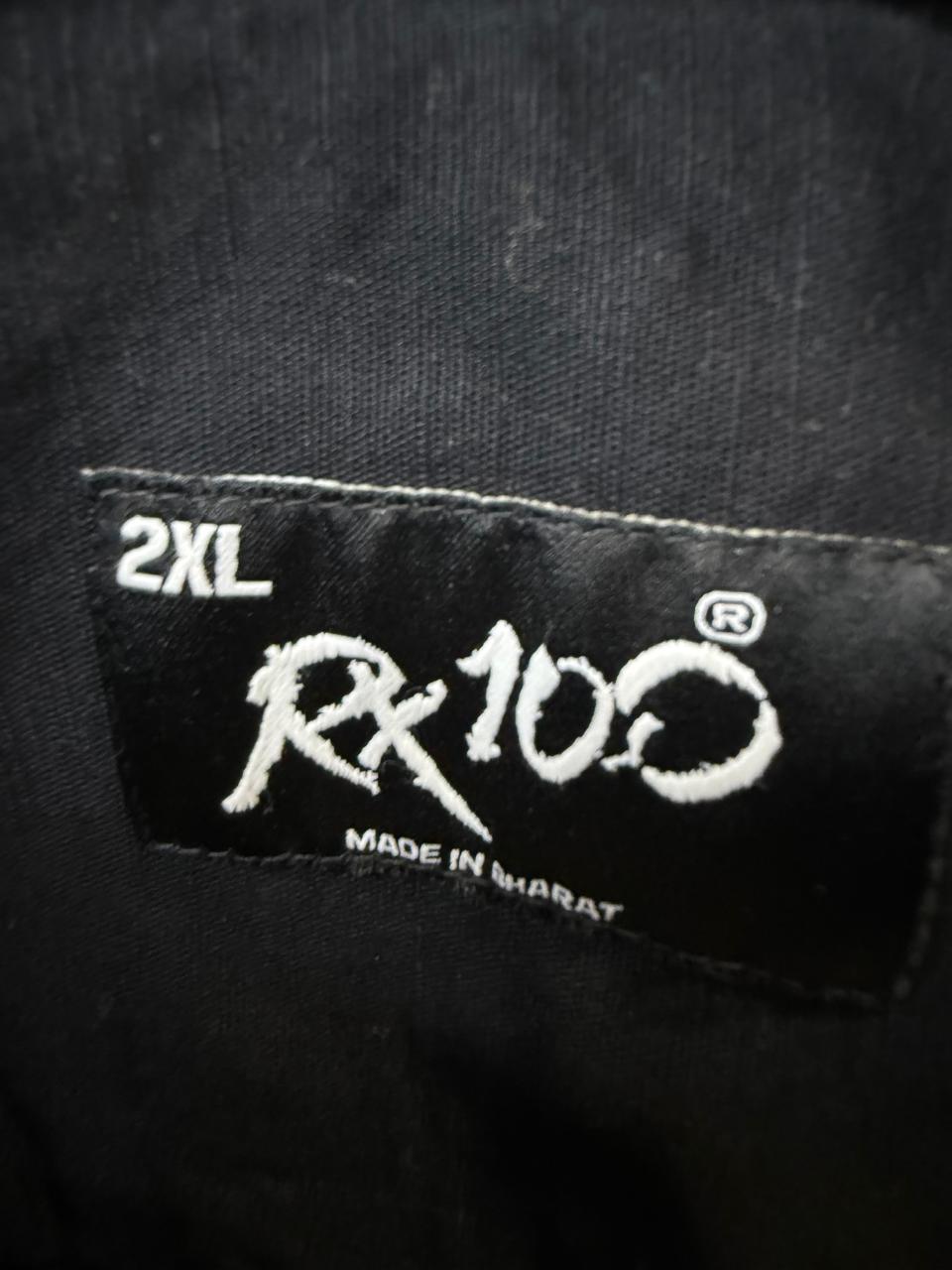 RX100 Men's Black Short Sleeve Casual Shirt